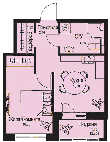 1-комнатная