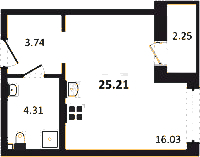 Планировка квартиры в ЖК ID Murino II (АйДи Мурино 2)