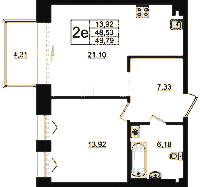 Планировка квартиры в ЖК Imperial Club (Империал Клаб)