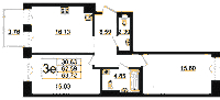 Планировка квартиры в ЖК Imperial Club (Империал Клаб)