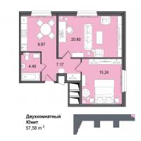 Планировка квартиры в ЖК In2it (Интуит)