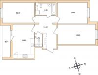Планировка квартиры в ЖК IQ Гатчина (Ай кью Гатчина)
