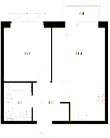 Планировка квартиры в ЖК Кантемировская, 11