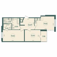 Планировка квартиры в ЖК Клубный дом Дуалист