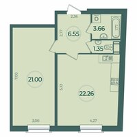 Планировка квартиры в ЖК Клубный дом Дуалист