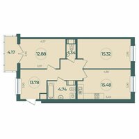 Планировка квартиры в ЖК Клубный дом Дуалист