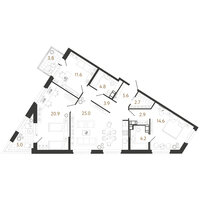 Планировка квартиры в ЖК Куинджи