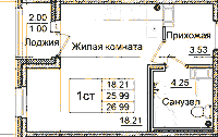 Планировка квартиры в ЖК Квартал Заречье