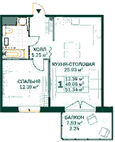 Планировка квартиры в ЖК Magnifika Residence (Магнифика Резиденс)