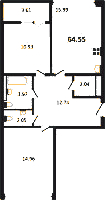 Планировка квартиры в ЖК Мануфактура James Beck