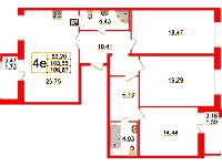 Планировка квартиры в ЖК Modum (Модум)
