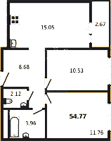 Планировка квартиры в ЖК Мурино Space