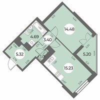 Планировка квартиры в ЖК Огни Залива (IV очередь)