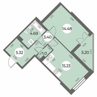 Планировка квартиры в ЖК Огни Залива (IV очередь)
