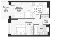Планировка квартиры в ЖК Охтинские высоты