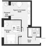 Планировка квартиры в ЖК Охтинские высоты