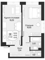 Планировка квартиры в ЖК Охтинские высоты