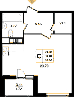 Планировка квартиры в ЖК Панорама Невы