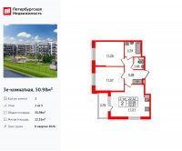 Планировка квартиры в ЖК Парадный ансамбль