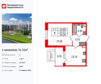 Планировка квартиры в ЖК Парадный ансамбль