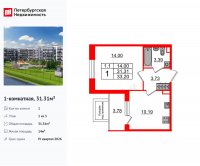 Планировка квартиры в ЖК Парадный ансамбль