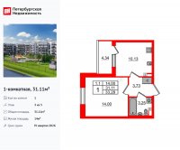 Планировка квартиры в ЖК Парадный ансамбль