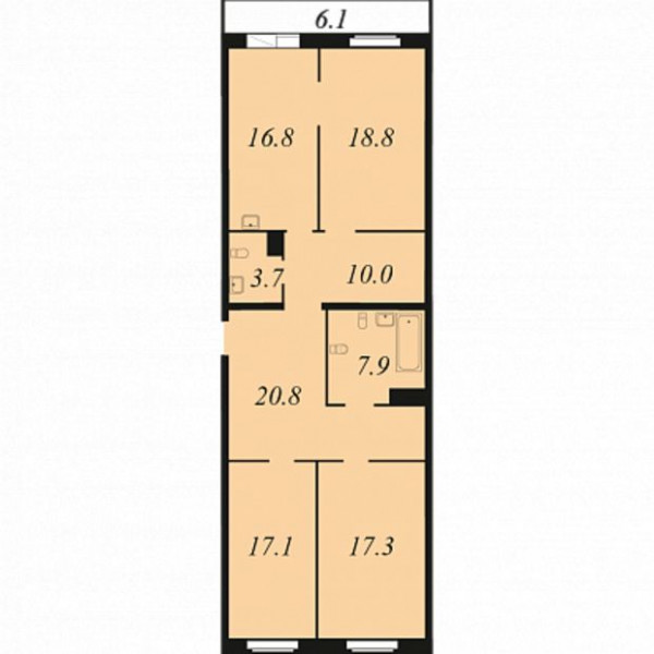Планировка квартиры в ЖК Pragma House (Прагма Хаус)