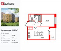 Планировка квартиры в ЖК Прайм Приморский