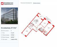Планировка квартиры в ЖК Pulse Premier (Пульс Премьер)