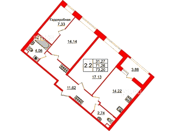 2-комнатная
