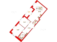 Планировка квартиры в ЖК Pulse Premier (Пульс Премьер)