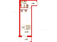Планировка квартиры в ЖК Pulse Premier (Пульс Премьер)