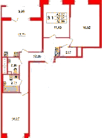 Планировка квартиры в ЖК Pulse Premier (Пульс Премьер)