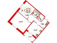 Планировка квартиры в ЖК Pulse Premier (Пульс Премьер)