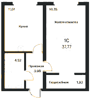Планировка квартиры в ЖК Расцветай в Янино