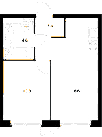 Планировка квартиры в ЖК Шкиперский 19