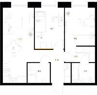 Планировка квартиры в ЖК Шкиперский 19