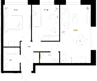 Планировка квартиры в ЖК Шкиперский 19