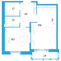Планировка квартиры в ЖК Сириус