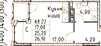 Планировка квартиры в ЖК Тайм Сквер