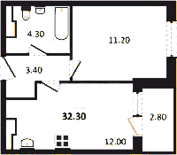 Планировка квартиры в ЖК Тайм Сквер