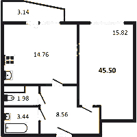 Планировка квартиры в ЖК Тандем