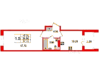 Планировка квартиры в ЖК Univer City (Универ Сити)