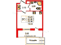 Планировка квартиры в ЖК Univer City (Универ Сити)