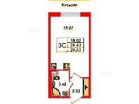 Планировка квартиры в ЖК Univer City (Универ Сити)