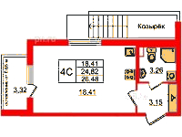Планировка квартиры в ЖК Univer City (Универ Сити)