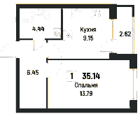 Планировка квартиры в ЖК Урбанист