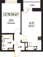 Планировка квартиры в ЖК Урбанист