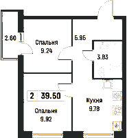 Планировка квартиры в ЖК Урбанист