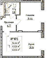 Планировка квартиры в ЖК Верево-Сити